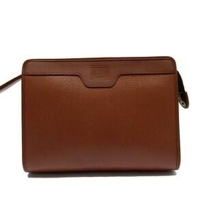 Burberry clutch bag brown leather classic favorite